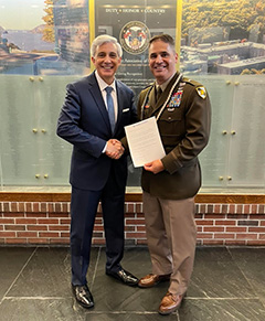 Commandant of Cadets at the United States Military Academy (USMA) and the first Latino to hold this prestigious position in charge of leading the professional development of the Corps of Cadets.